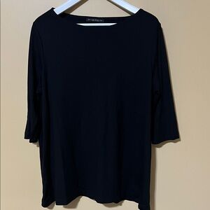 bryn Walker Classic Black Tunic Top